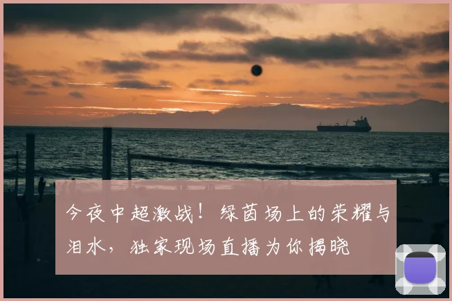 今夜中超激战!绿茵场上的荣耀与泪水,独家现场直播为你揭晓